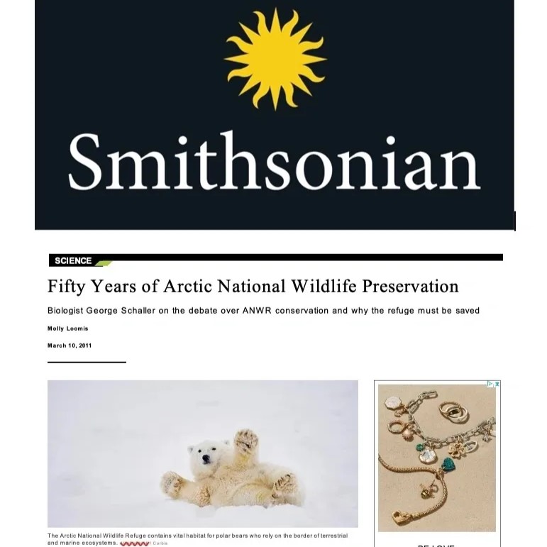 A page of the smithsonian magazine with an article about animals.