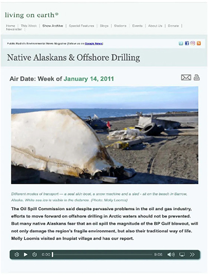 Native Alaskans & Offshore Drilling, Living on Earth